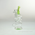 Bubbler Glass Recycler Rig Glycerin Freezable Coil gia cố tròn dưới đáy hút nước ống thủy tinh mới